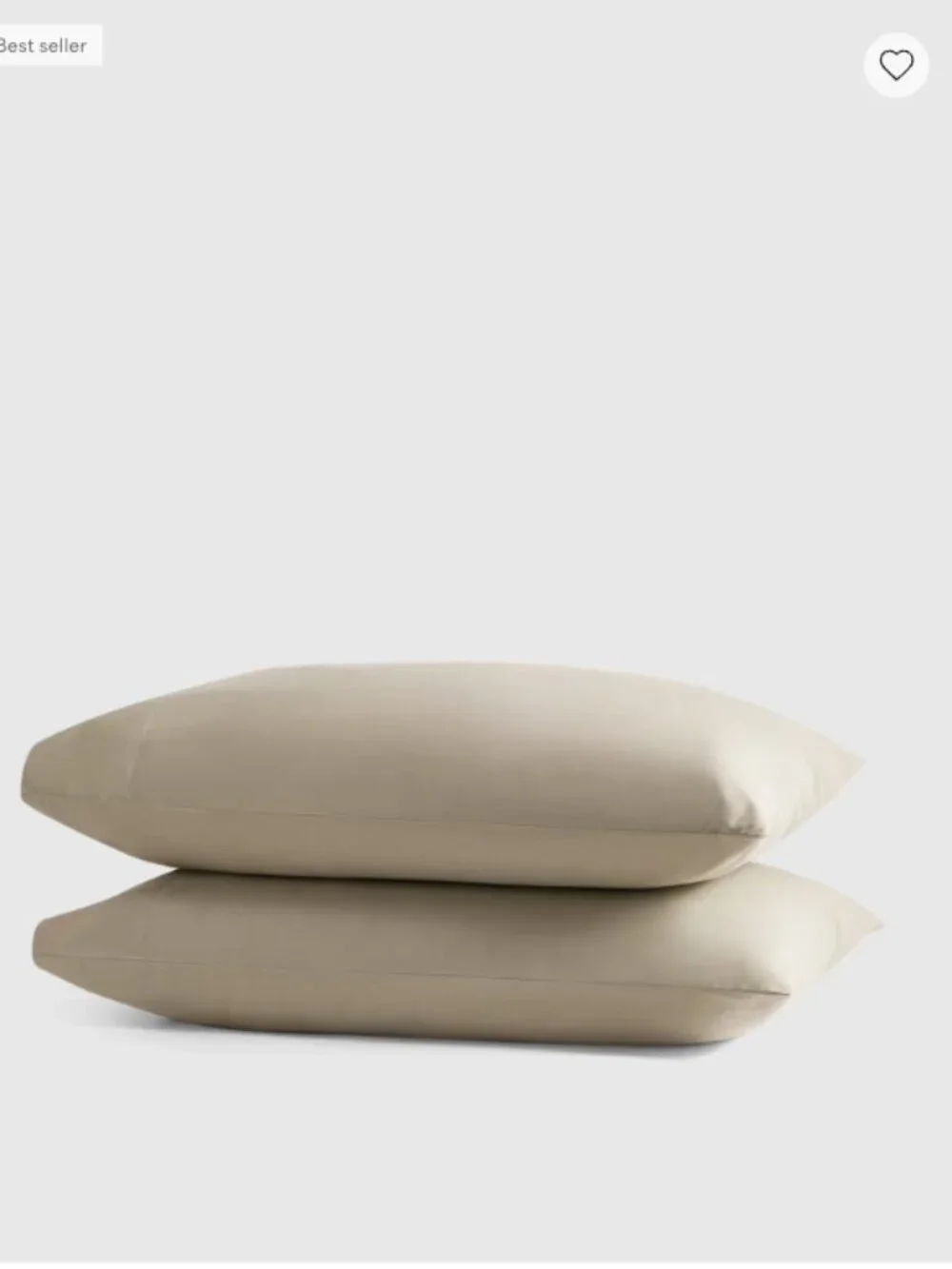 Quince Organic Crisp King Pillowcases – Set of 2 – 100% Organic Cotton